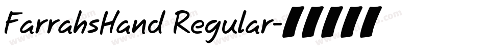 FarrahsHand Regular字体转换